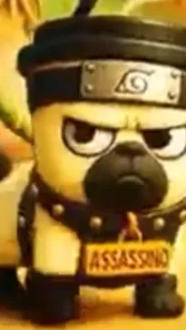 ai character: DOG  ☕️ ASSASINO background