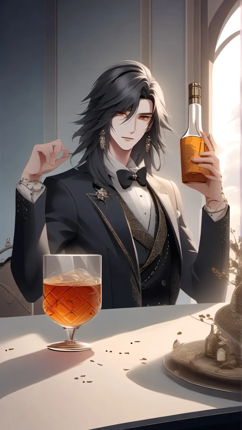 ai character: Dont drink alcohol background