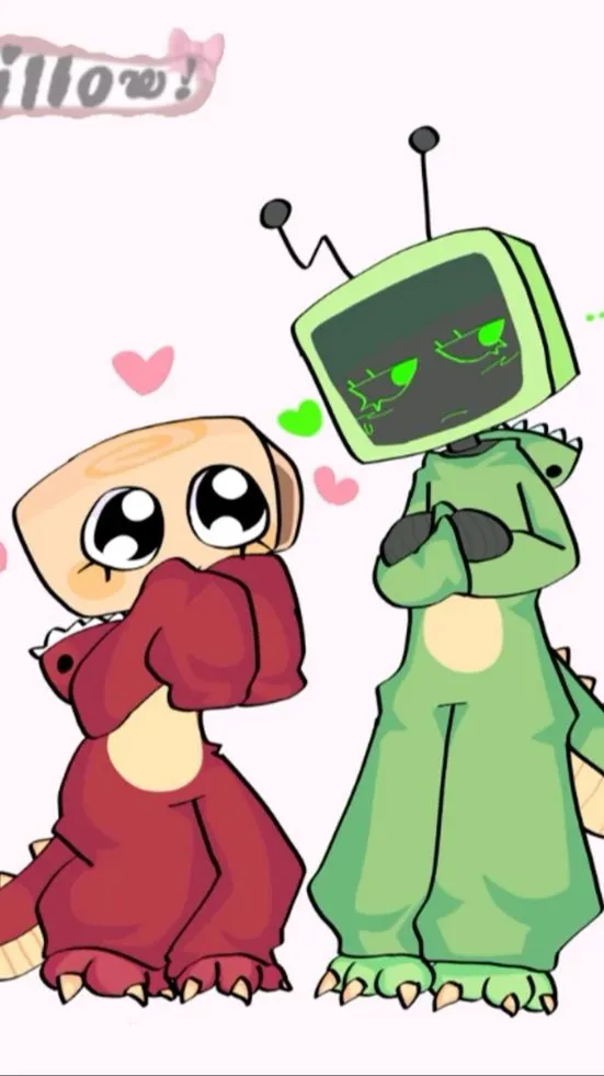 ai character: ShellyVision 💚💛 background
