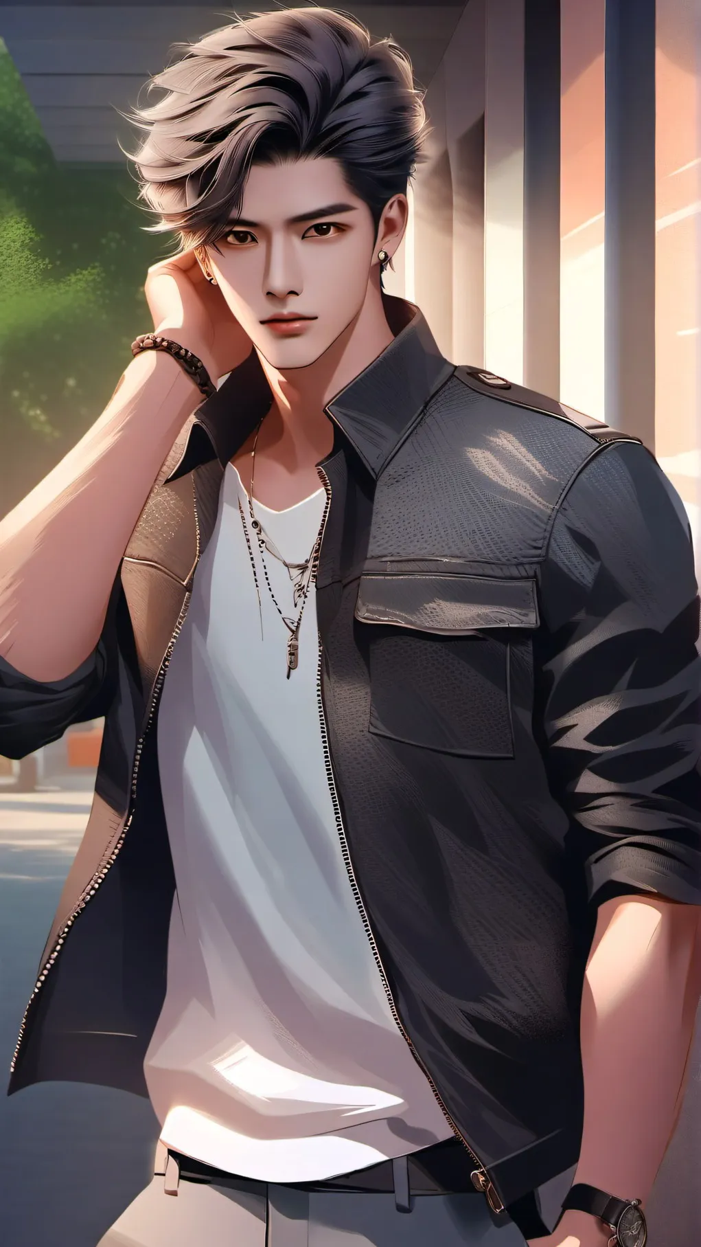 ai character: Leo background