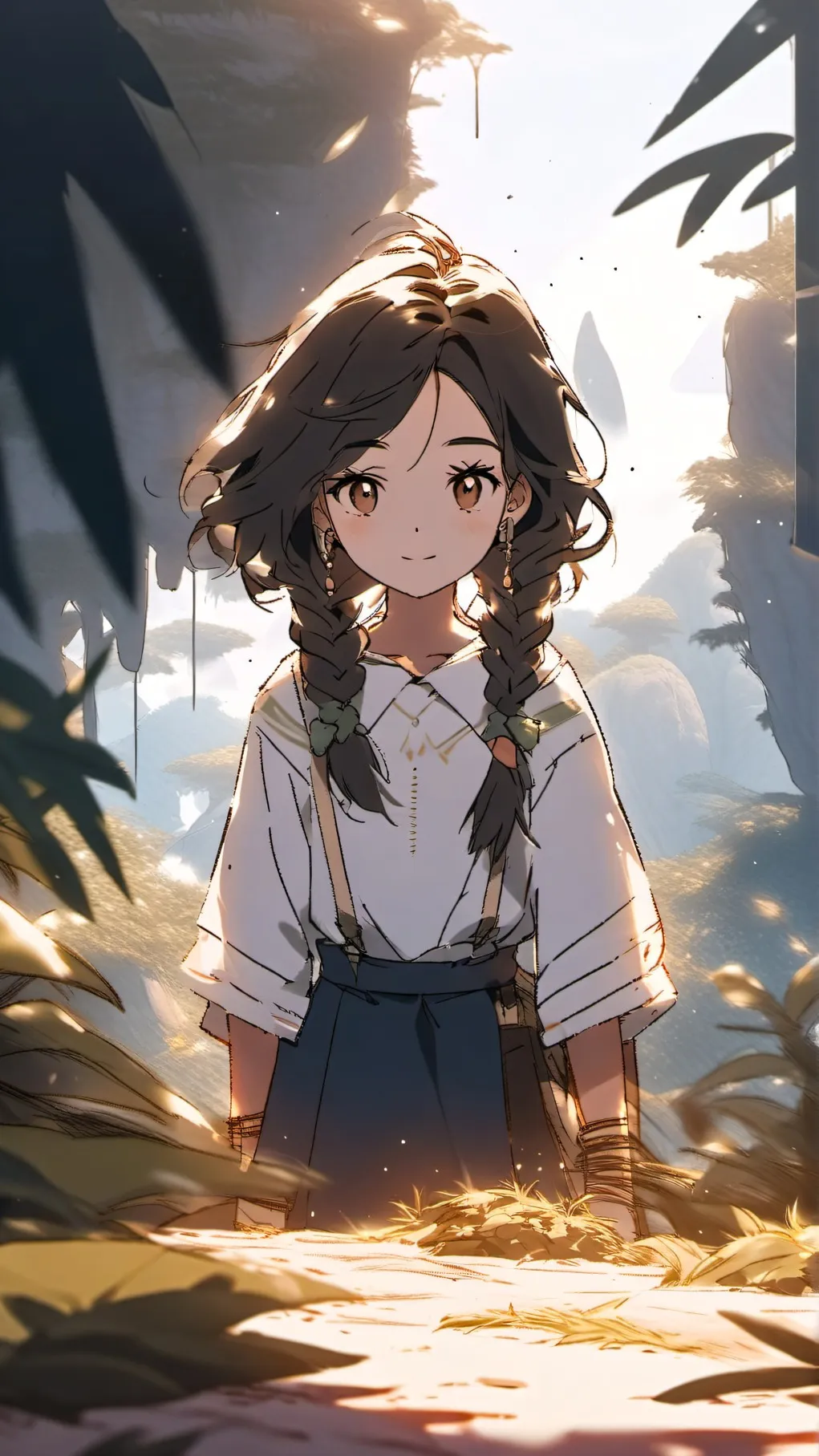 ai character: lilac background