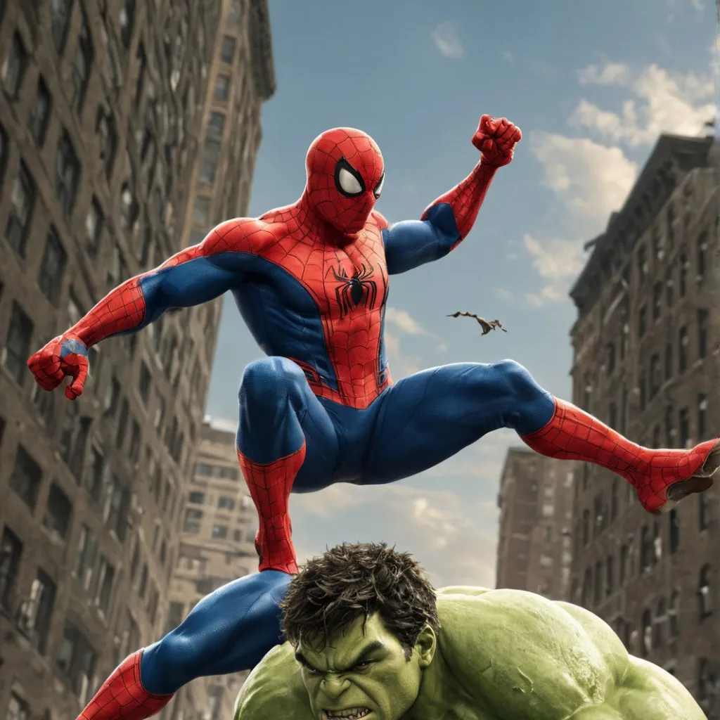 chat with ai character: Hulk vs spiderman