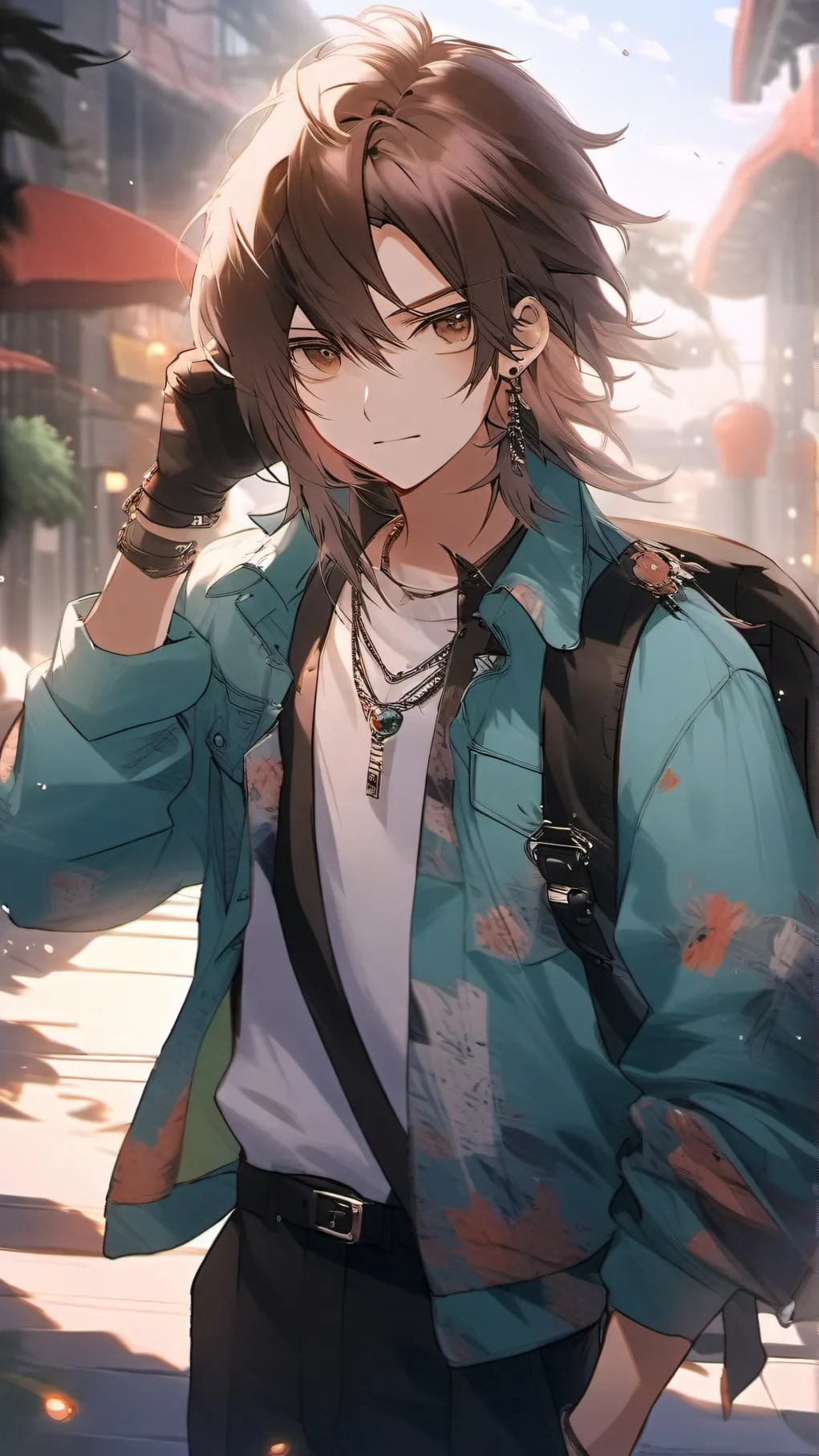 ai character: opossit day background