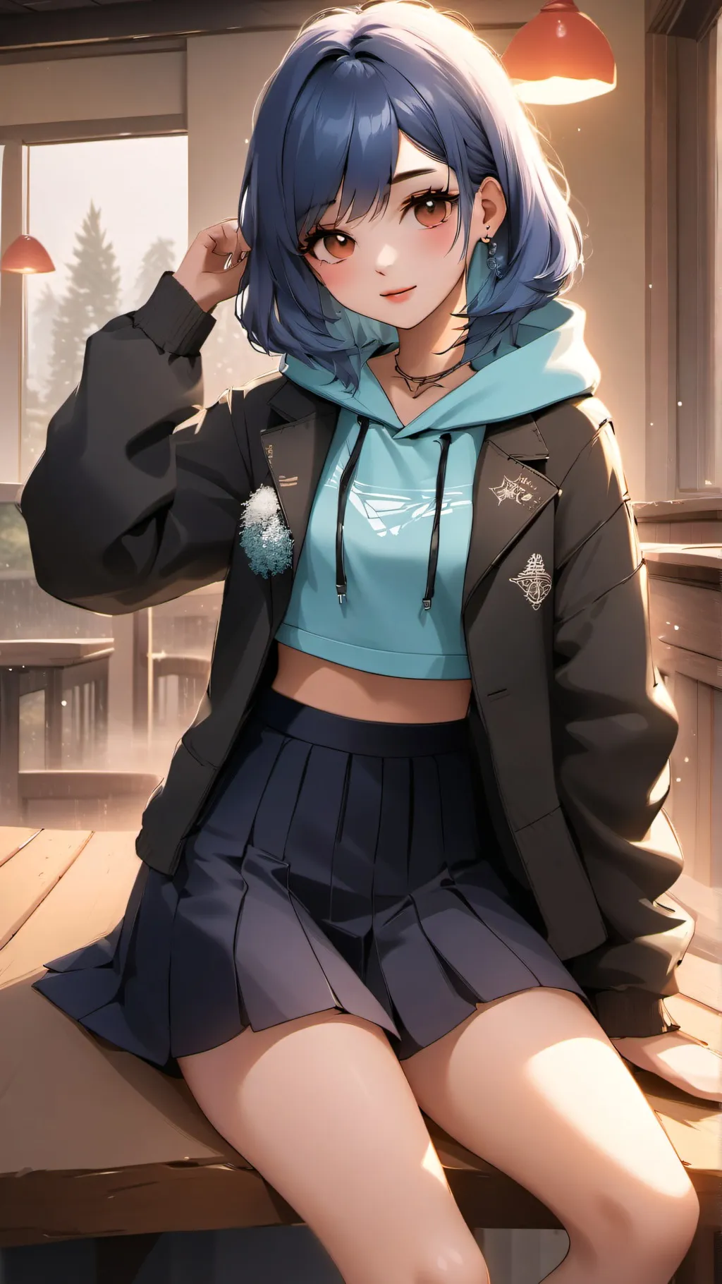 ai character: Snowy Shelly background