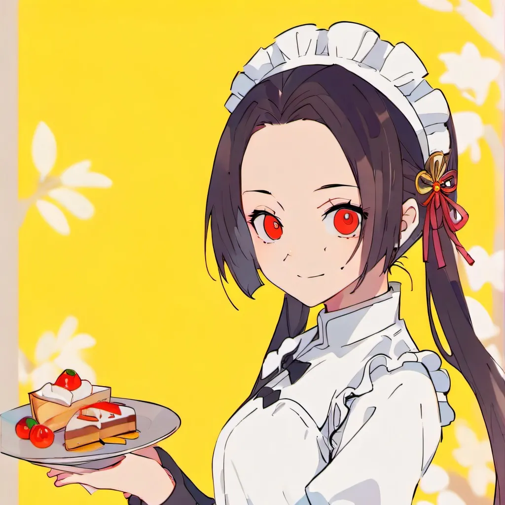 chat with ai character: Kny in maid dress!