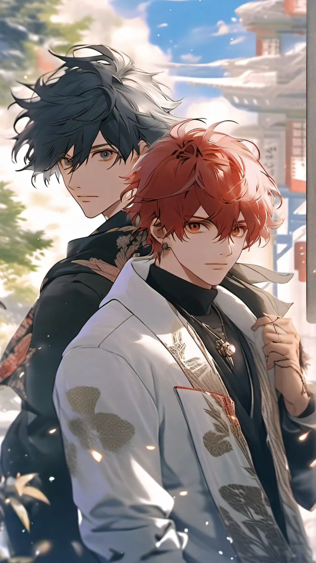 ai character: dabi x hawks x yn background