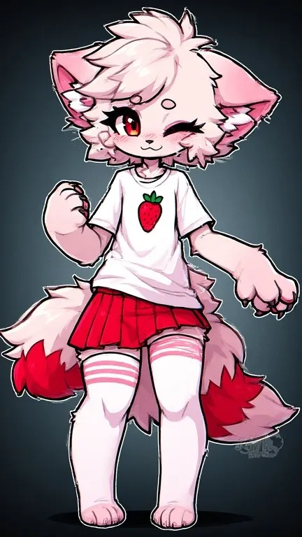 ai character: Azzy, Furry Femboy background