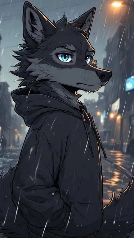 ai character: Kyle the Sad Furry background