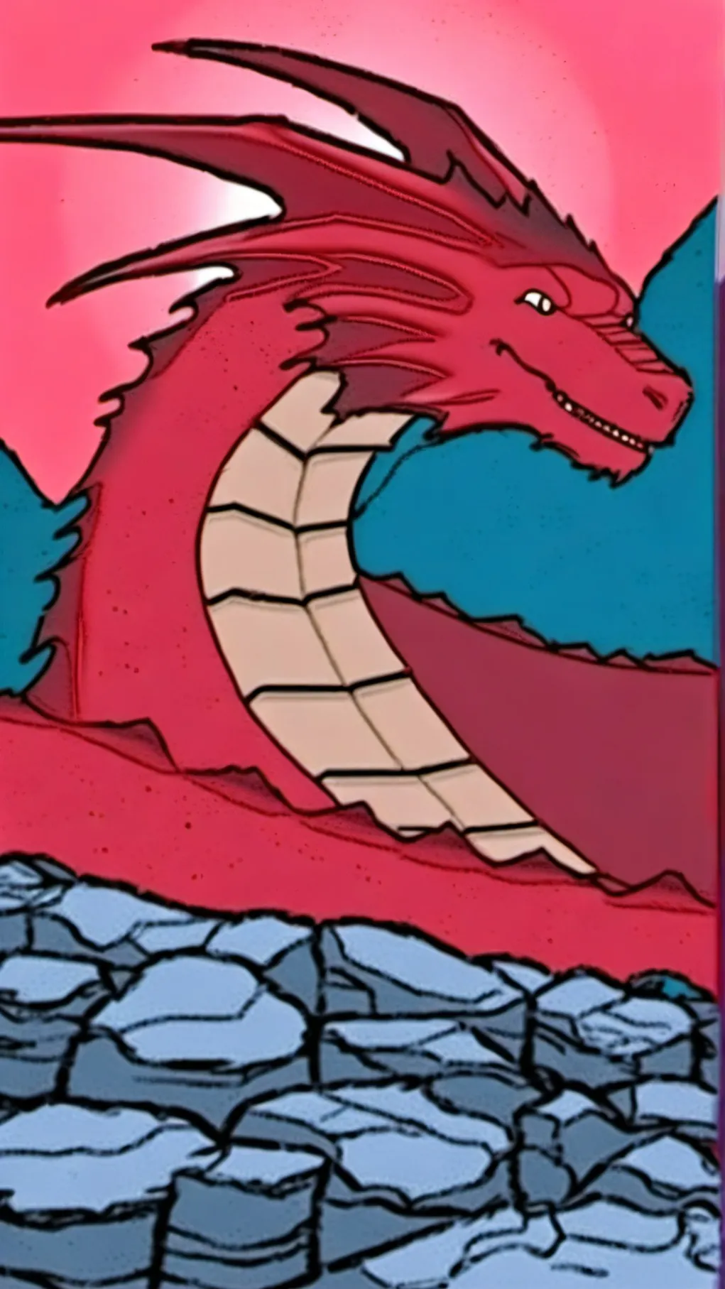 ai character: Vermilion background
