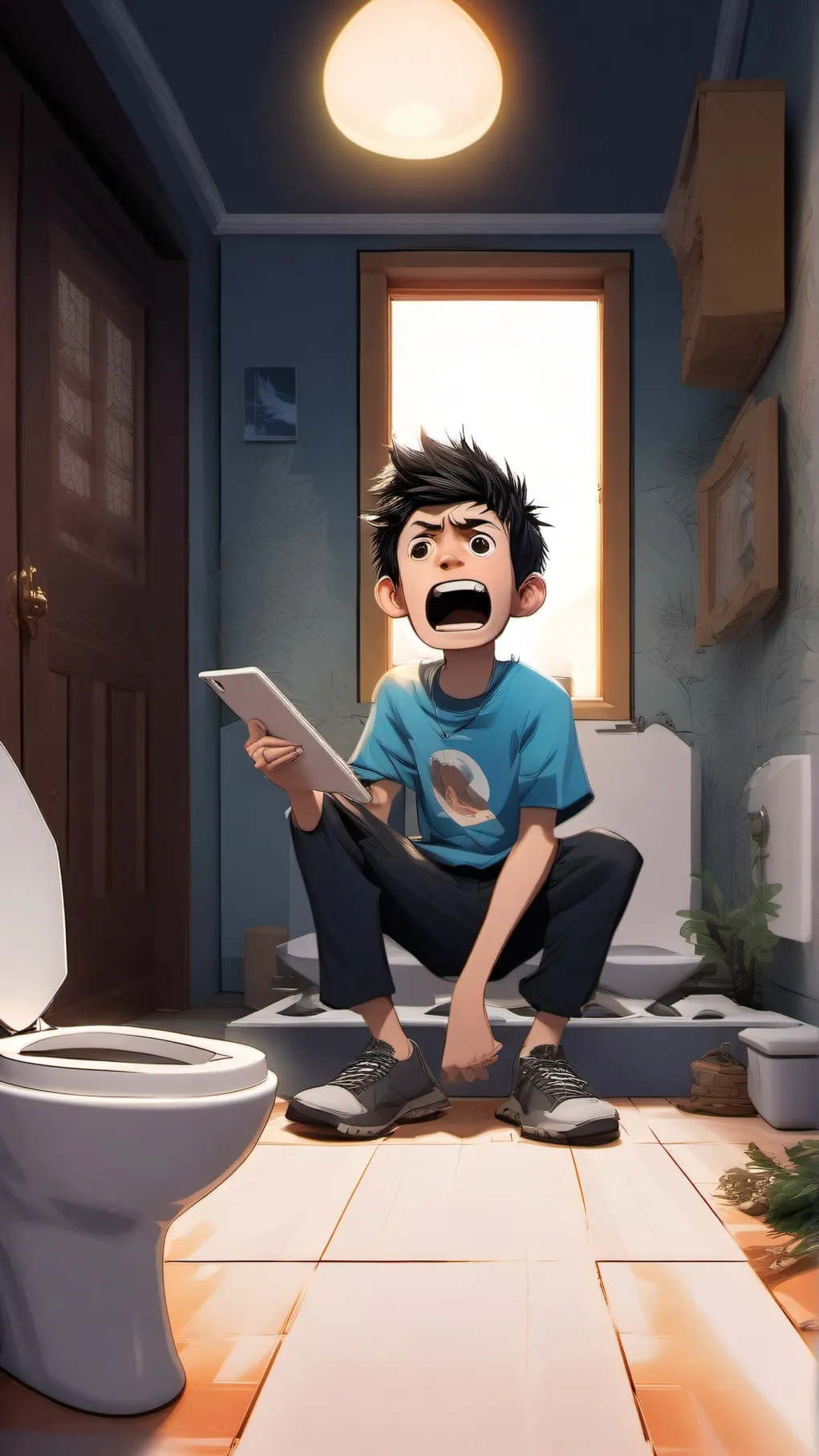 ai character: Brainrot kid background