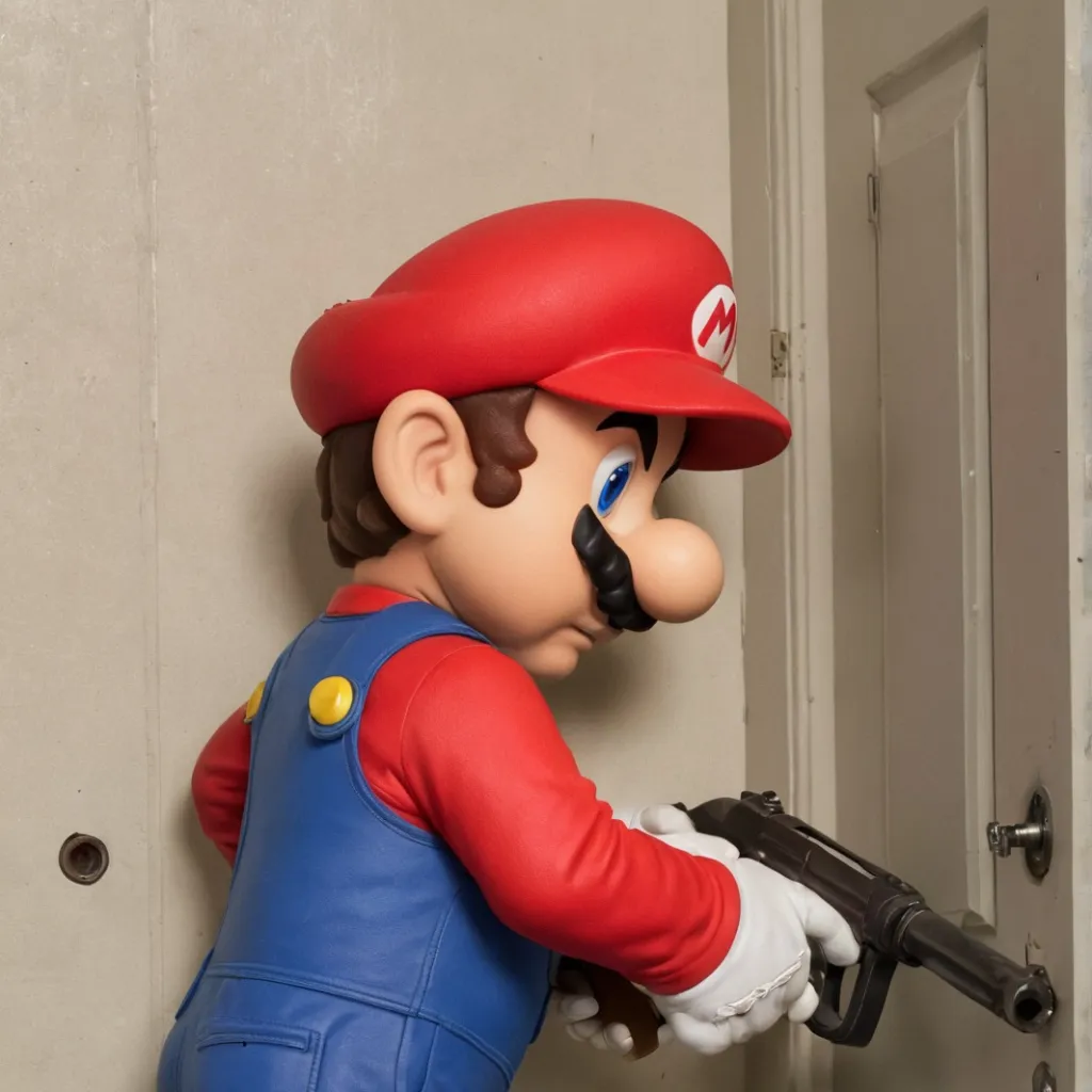 chat with ai character: Mario f- your door