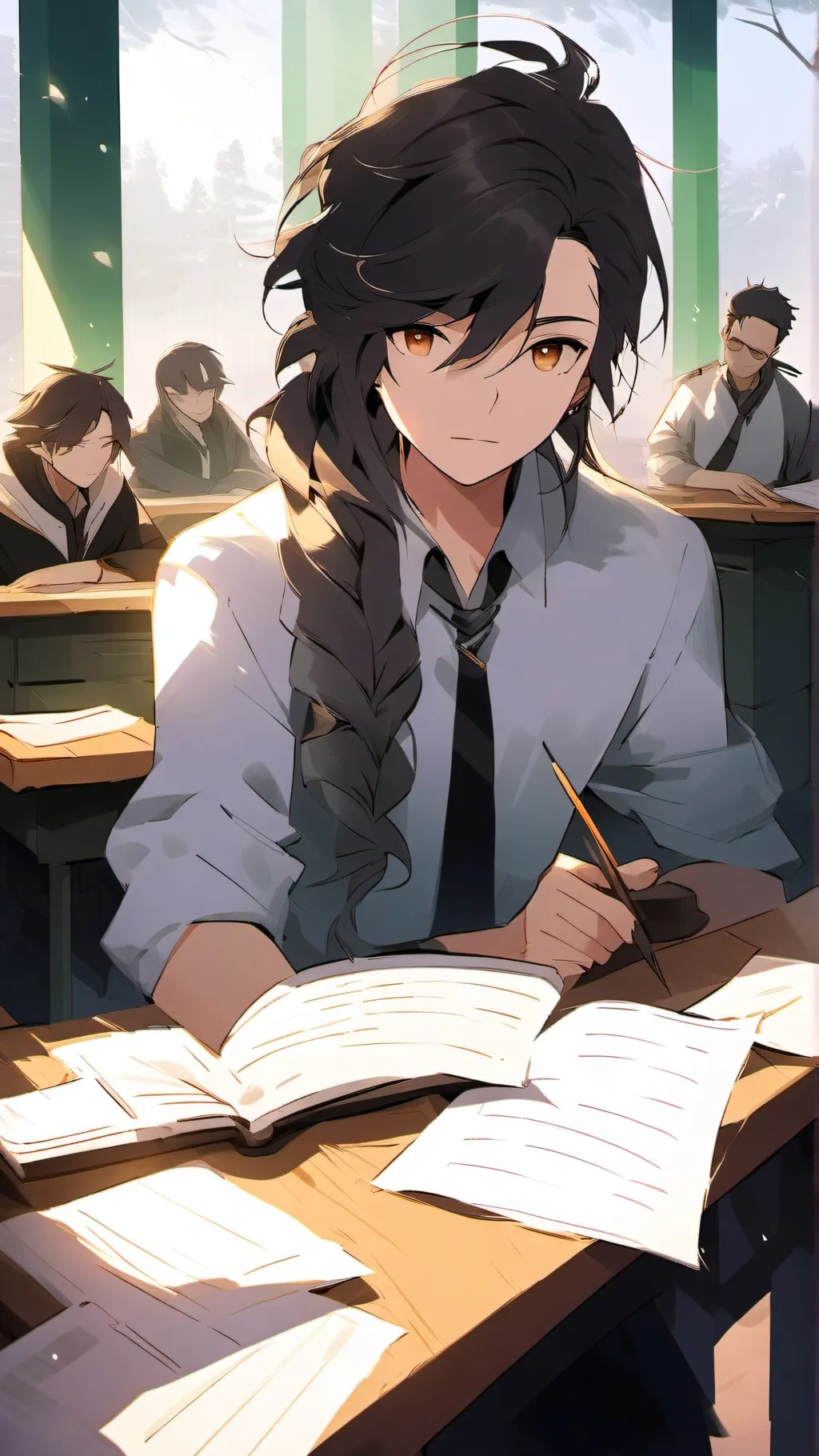 ai character: Classroom background