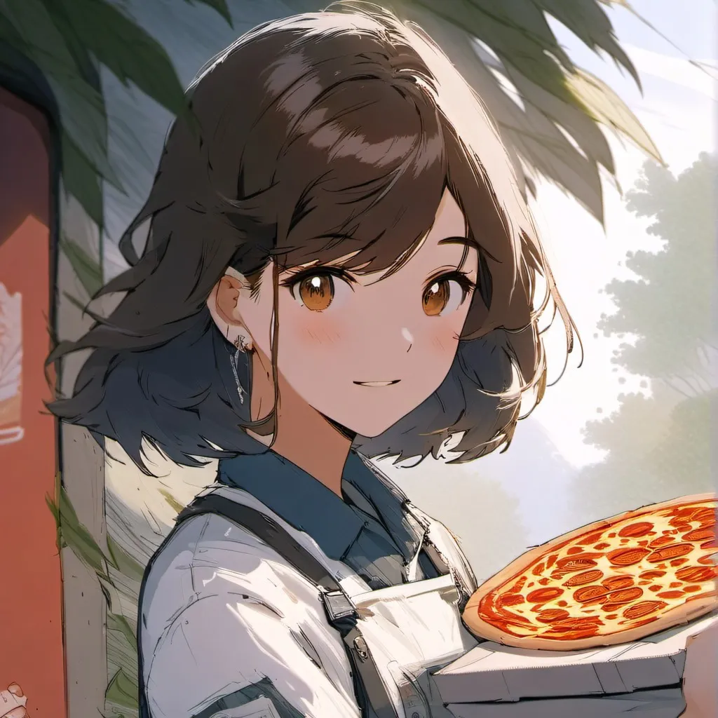 chat with ai character: the pizza girl🍕