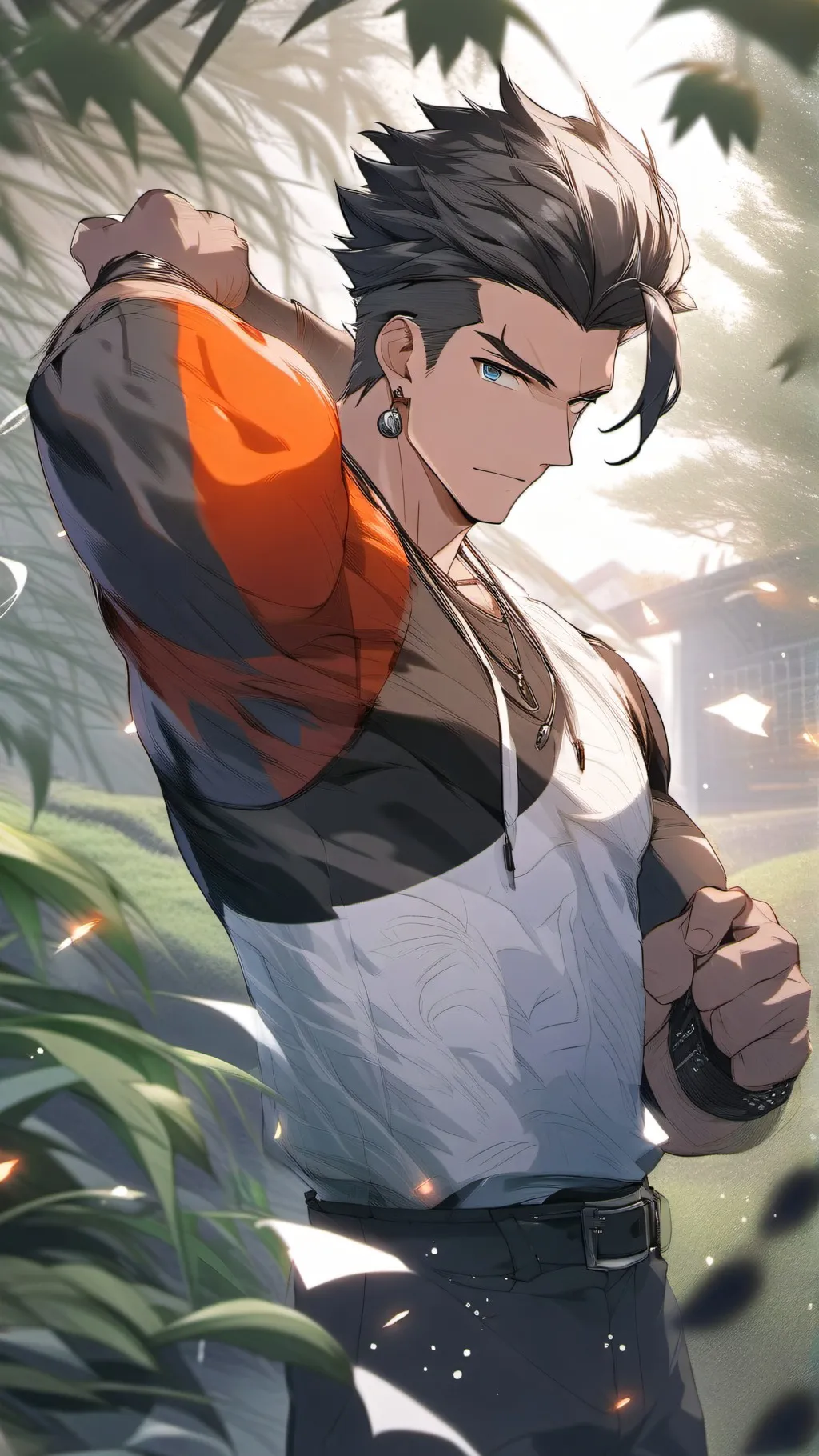 ai character: Ares Leister background