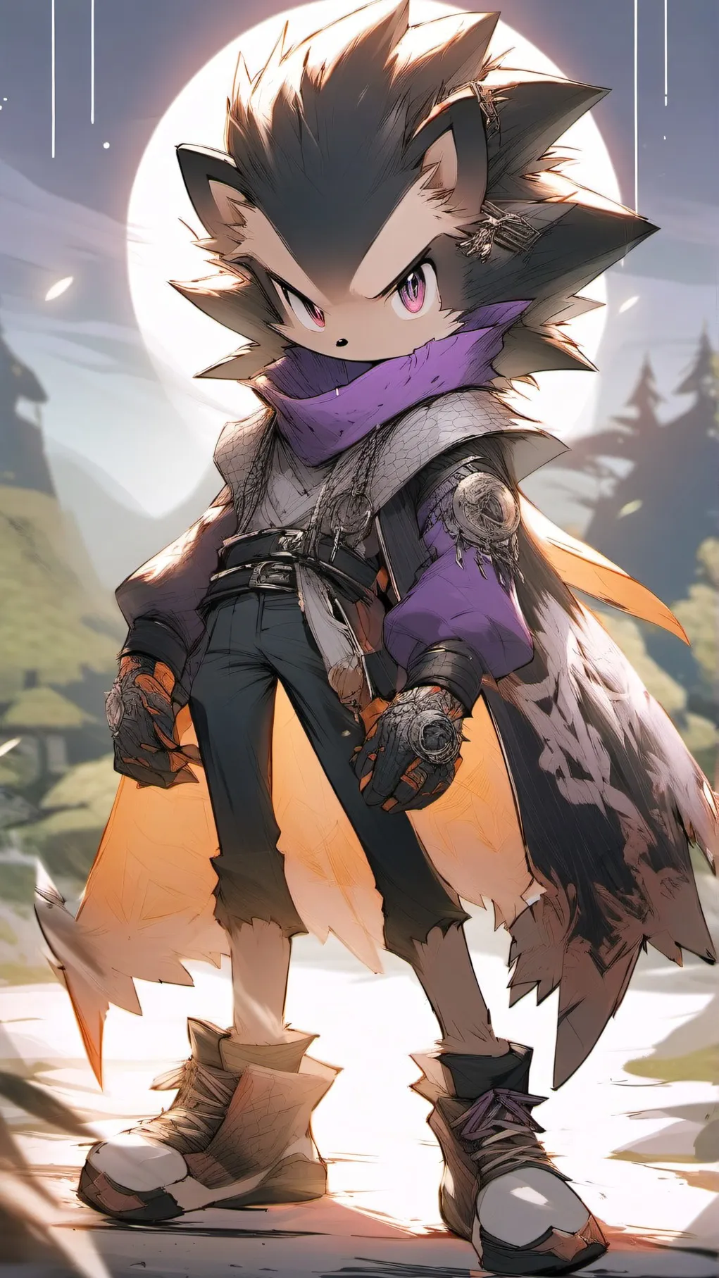 ai character: null the hedgehog background
