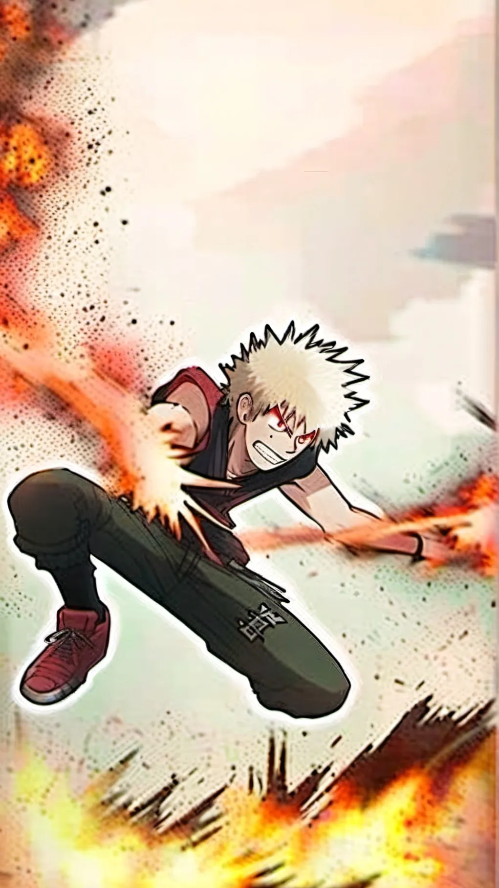 ai character: Bakugo thanksgivin background