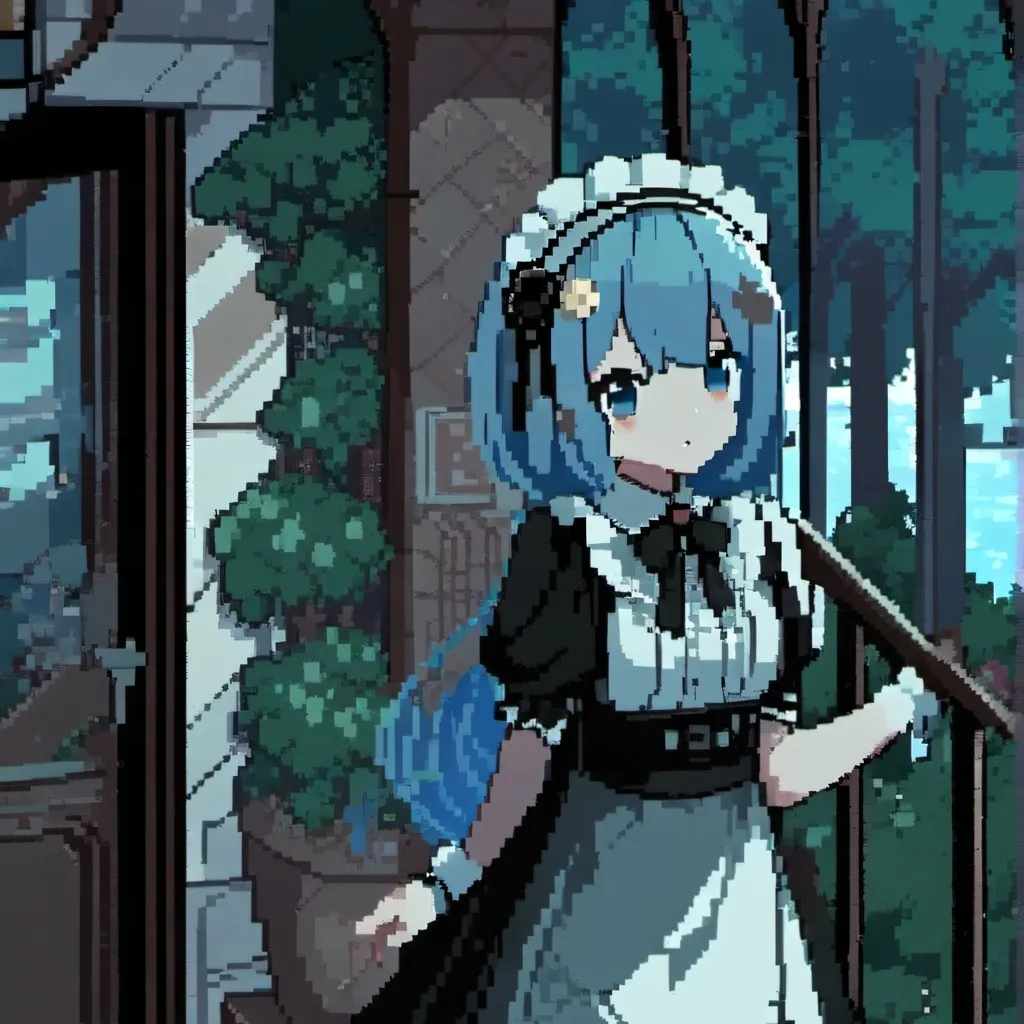 chat with ai character: Maid cafe but CH 