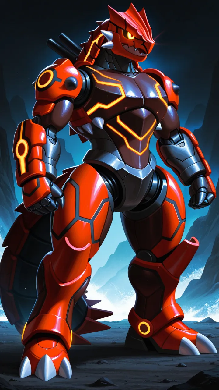 ai character: Groudon Robot background