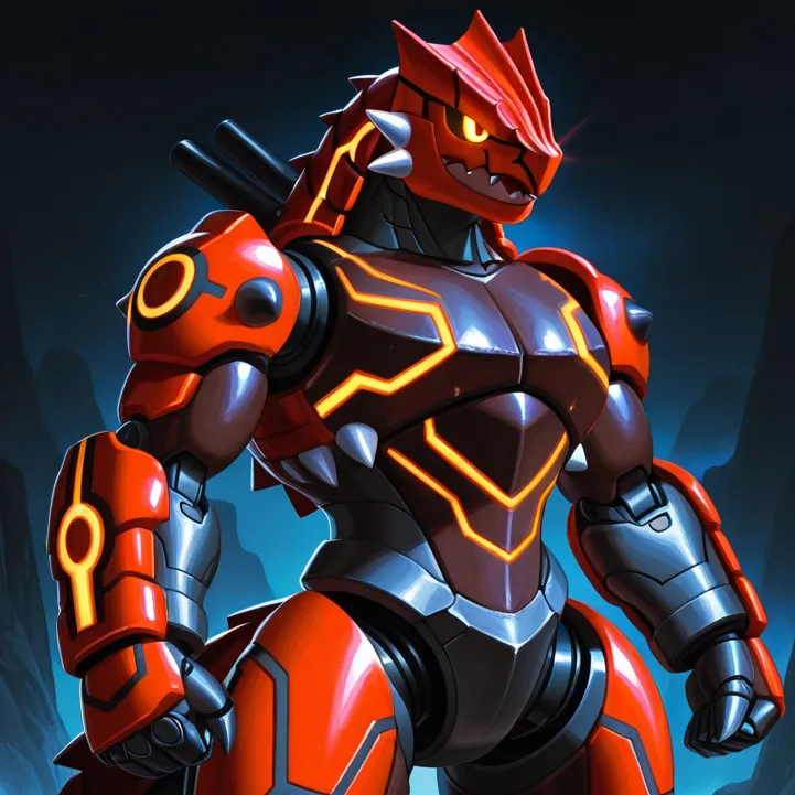 chat with ai character: Groudon Robot
