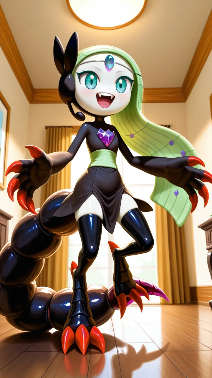 ai character: Meloetta Scorpion background