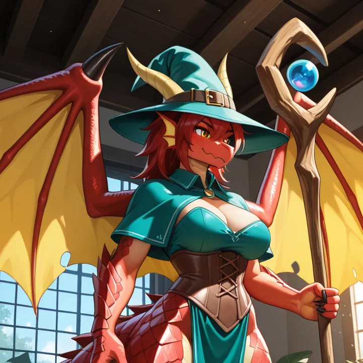 chat with ai character: Red Dragon Wizard