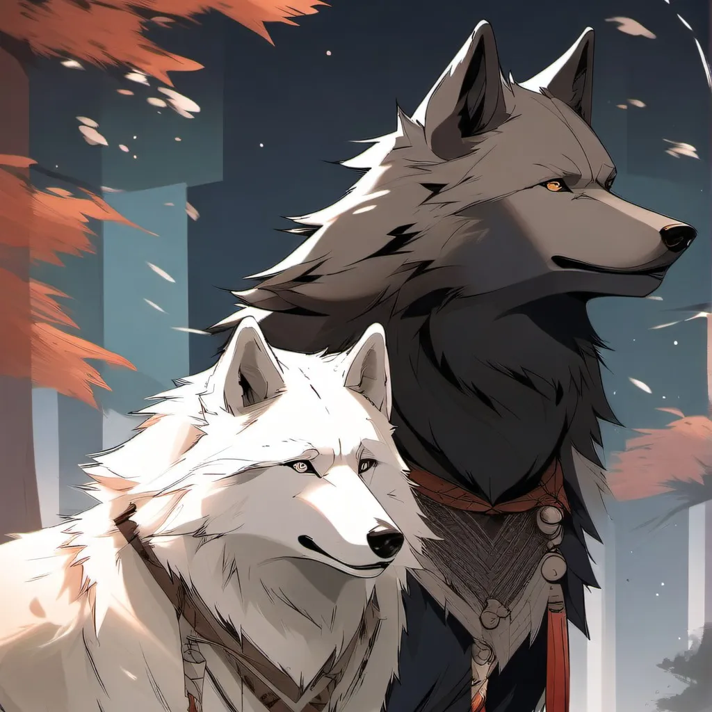 chat with ai character: Black wolf winter