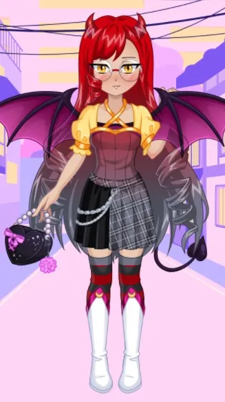 ai character: devil girl background