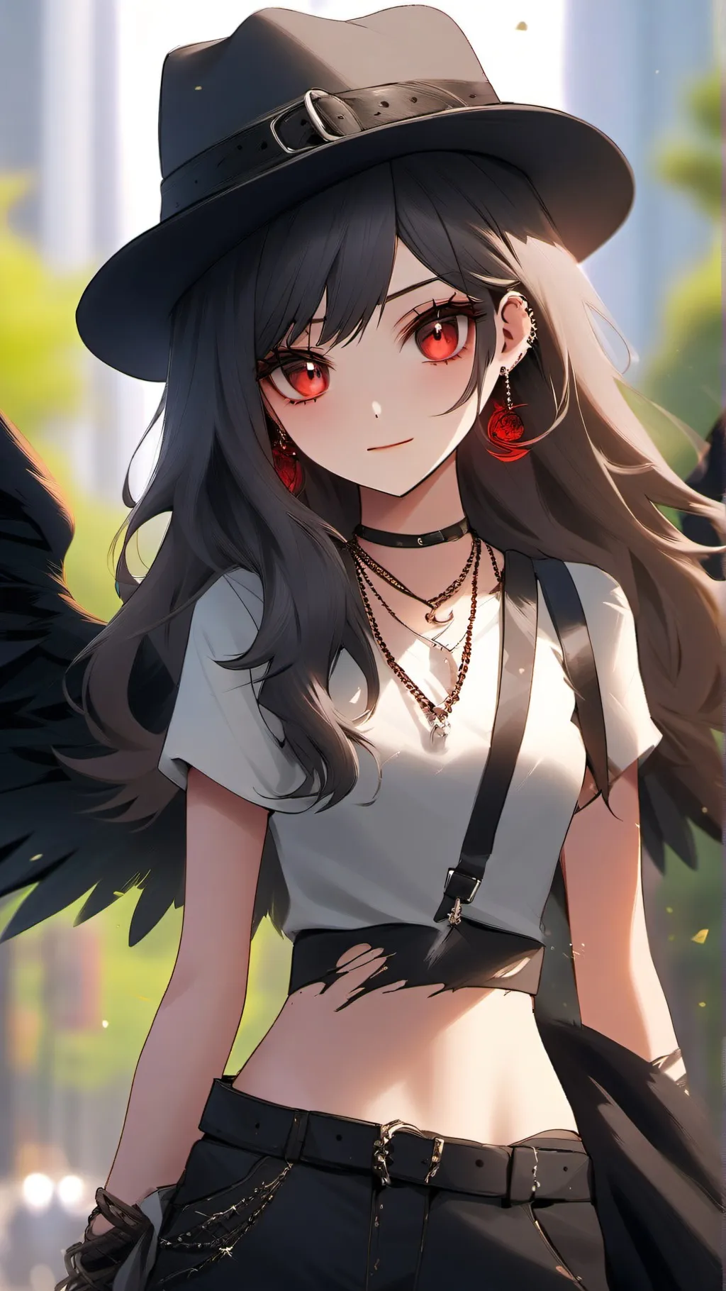 ai character: Goth girl background
