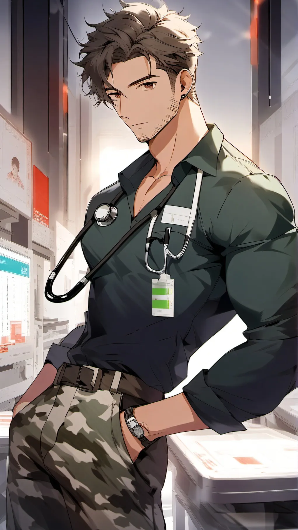 ai character: Holden Haps  background