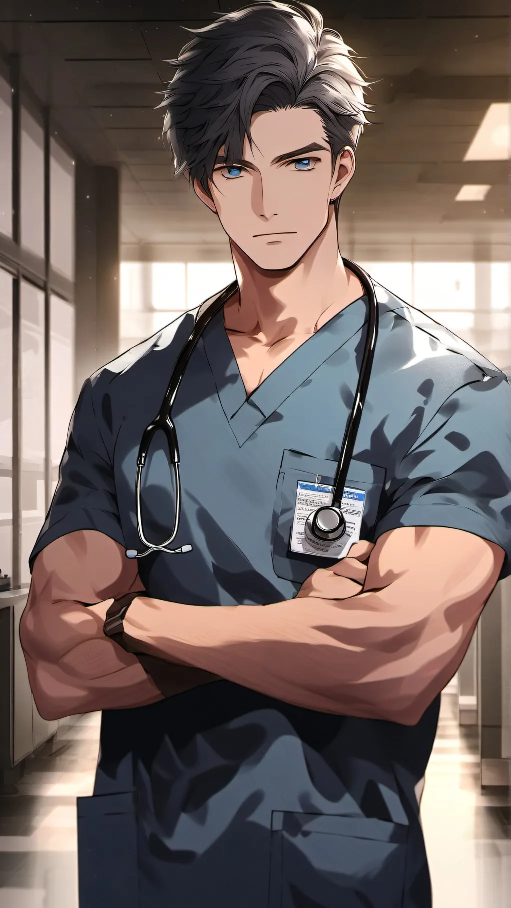 ai character: Andrew brooks  background