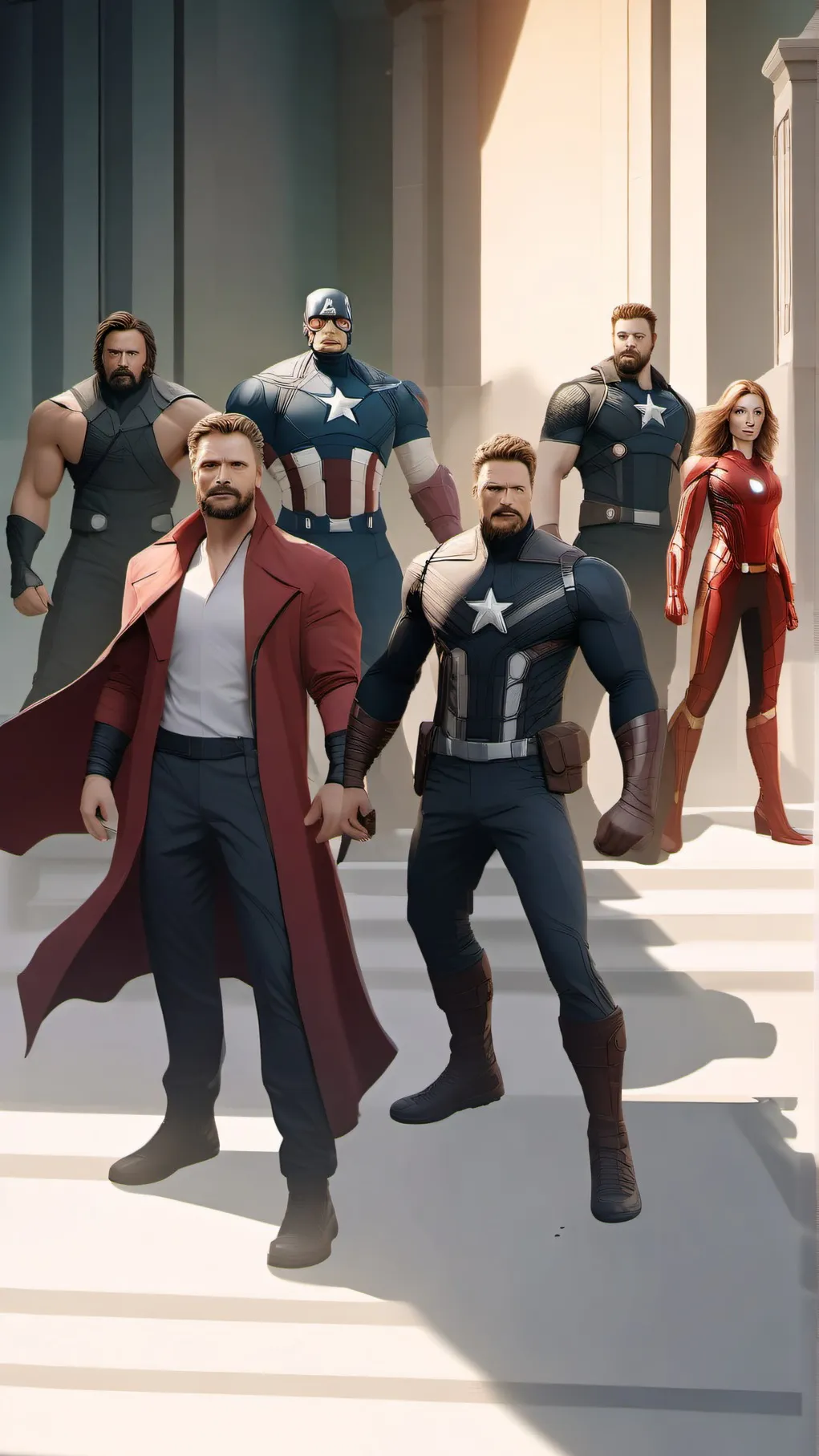 ai character: avengers background