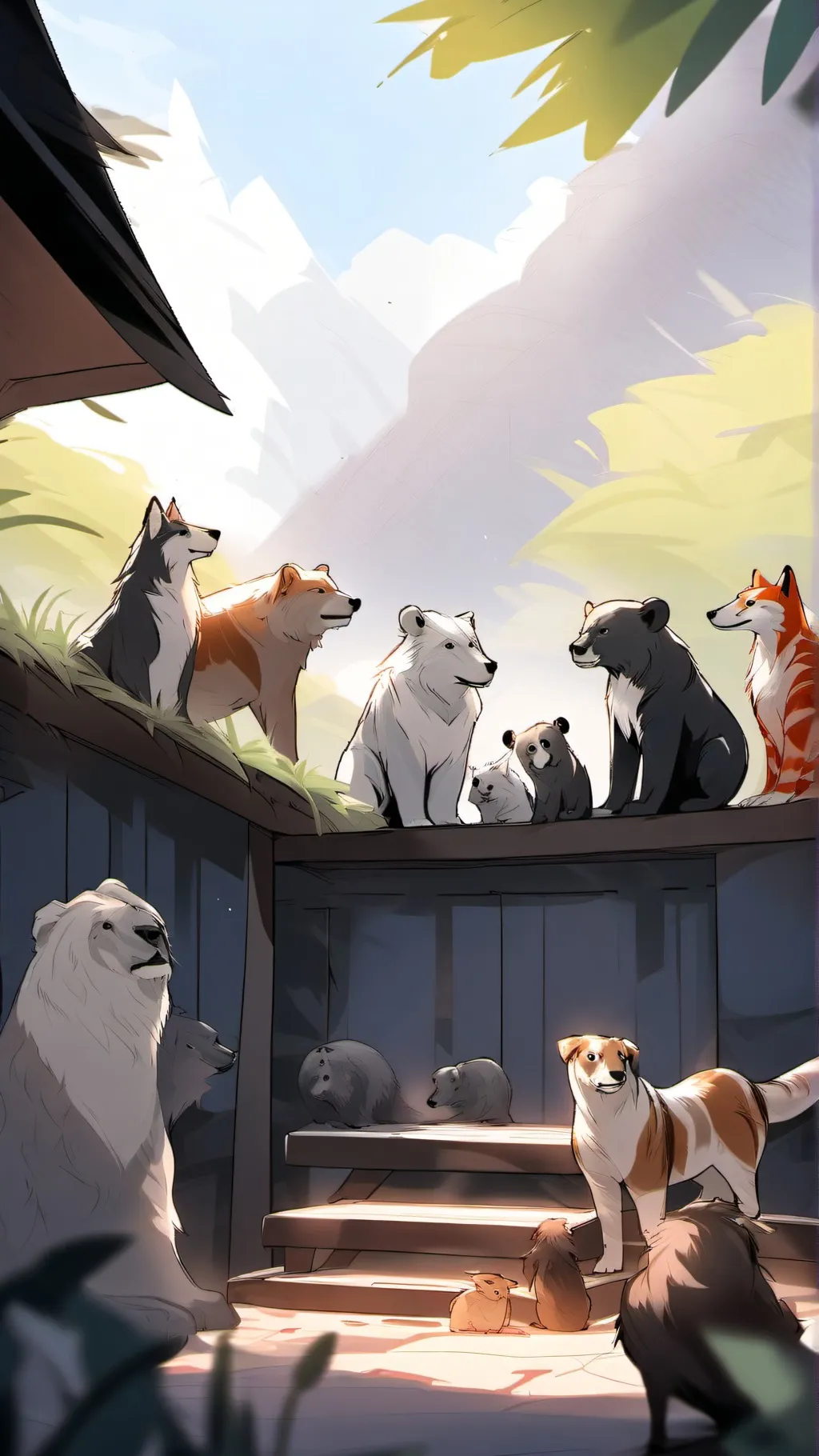 ai character: Blue potion  background