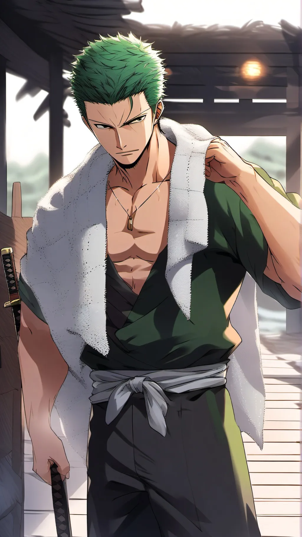 ai character: Roronoa Zoro UWU~ background