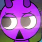 chat with ai character: Durple ate you >:c
