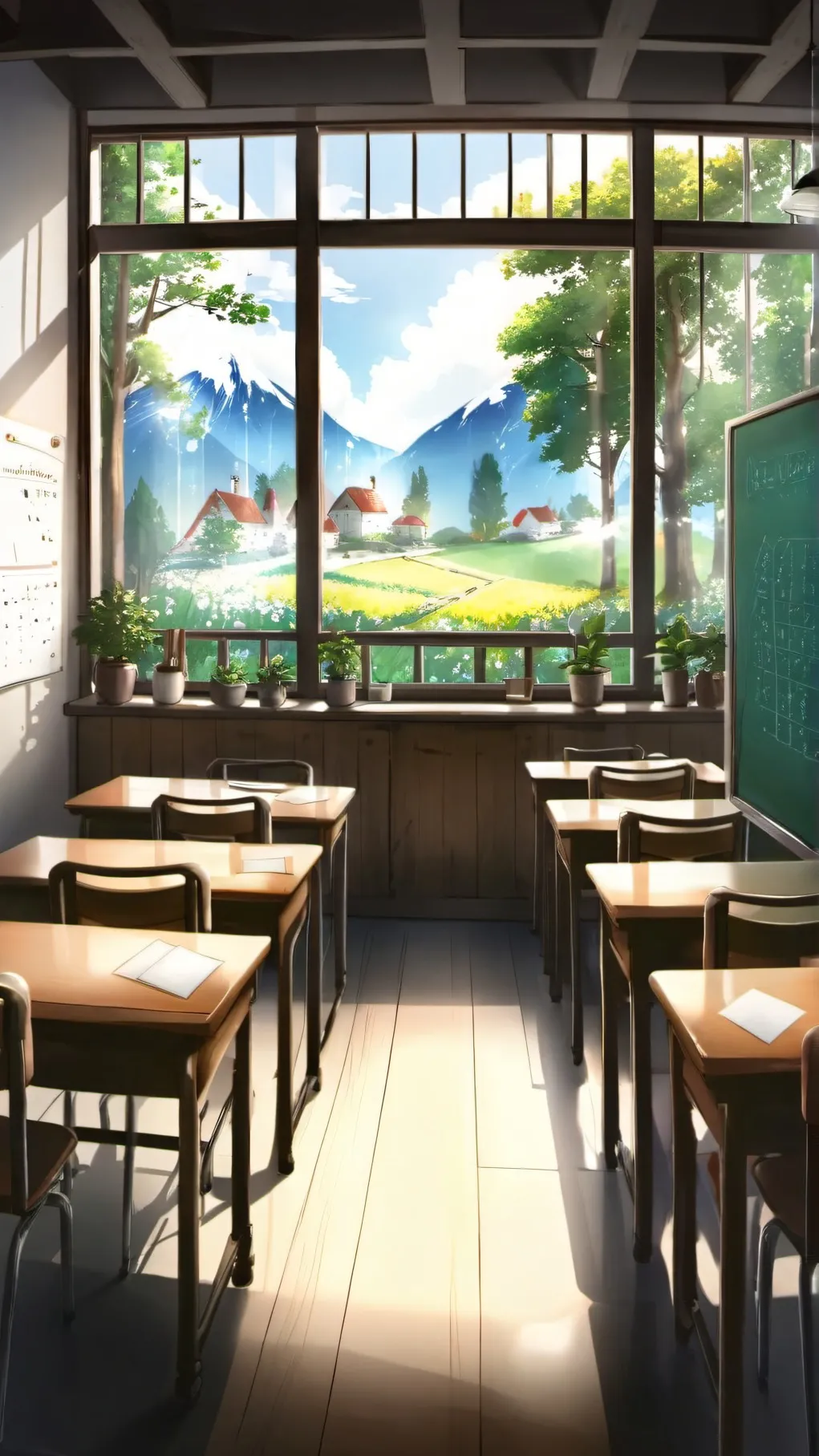 ai character: CBW school/Hell background