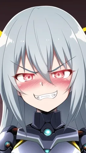 ai character: Hacked robot girl background