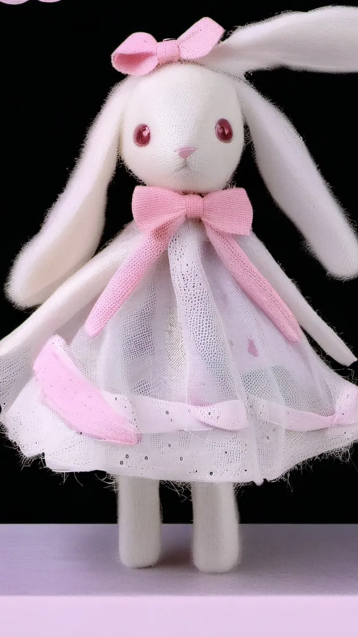 ai character: Cute bunny pink🐇 background