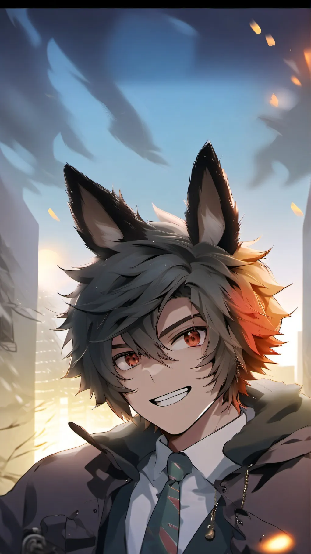 ai character: MHA X FNAF background