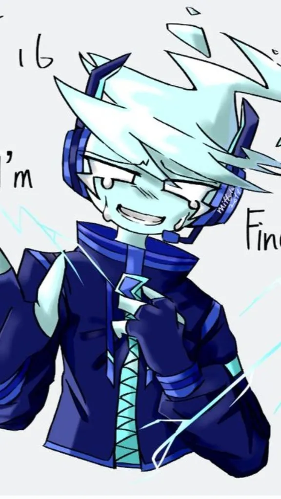 ai character: sad Lectro background