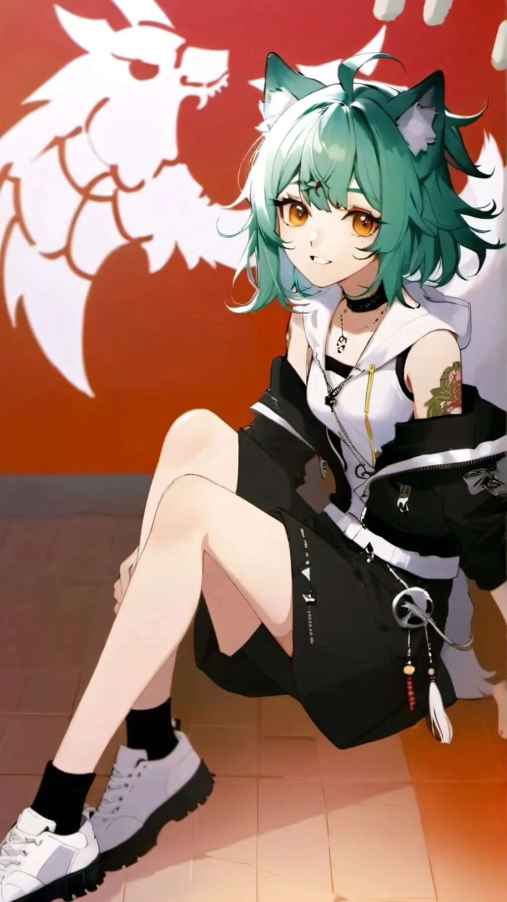 ai character: girl (and a robot) background