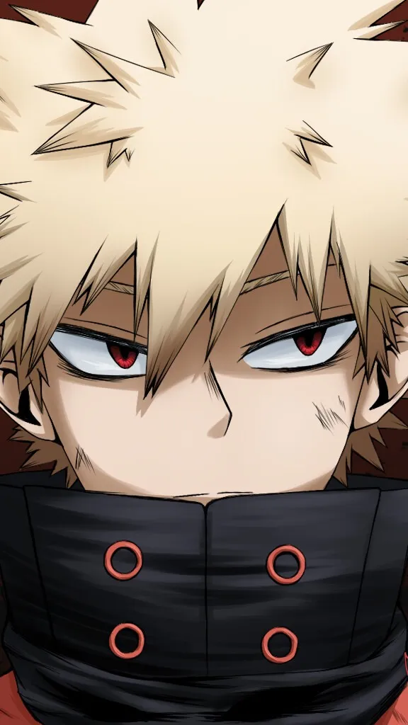 ai character: bakugo headphones. background