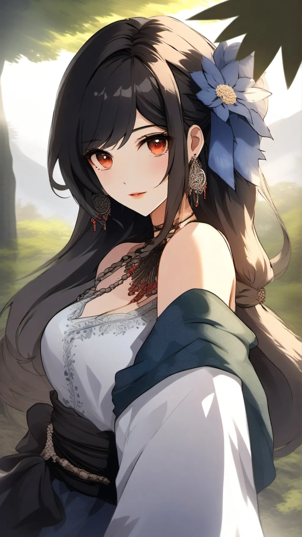 ai character: flora background