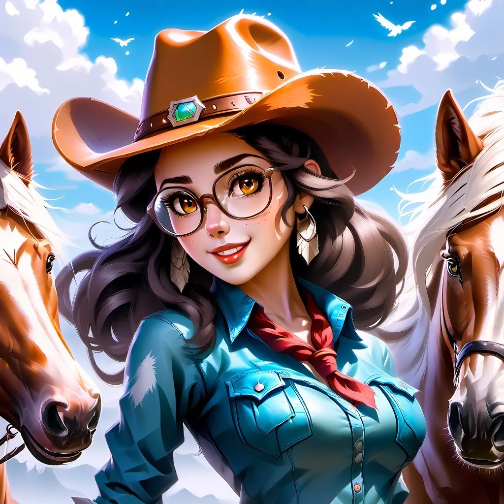 chat with ai character: Bella wolf cowgirl