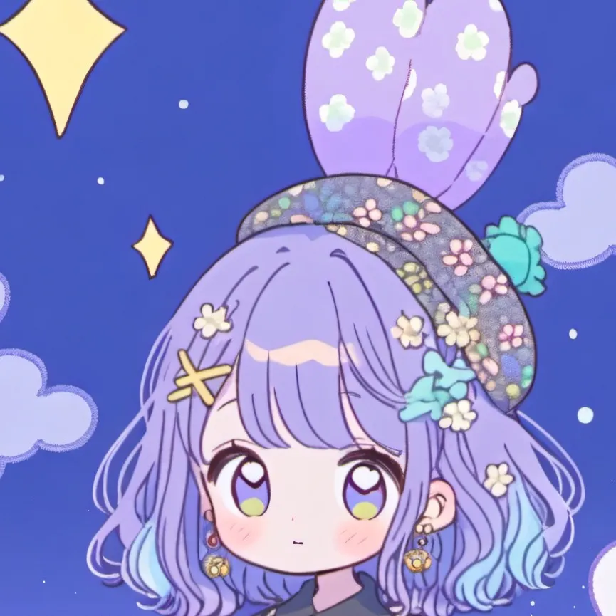 chat with ai character: Purple girl