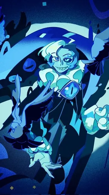 ai character: Shadow milk cookie background
