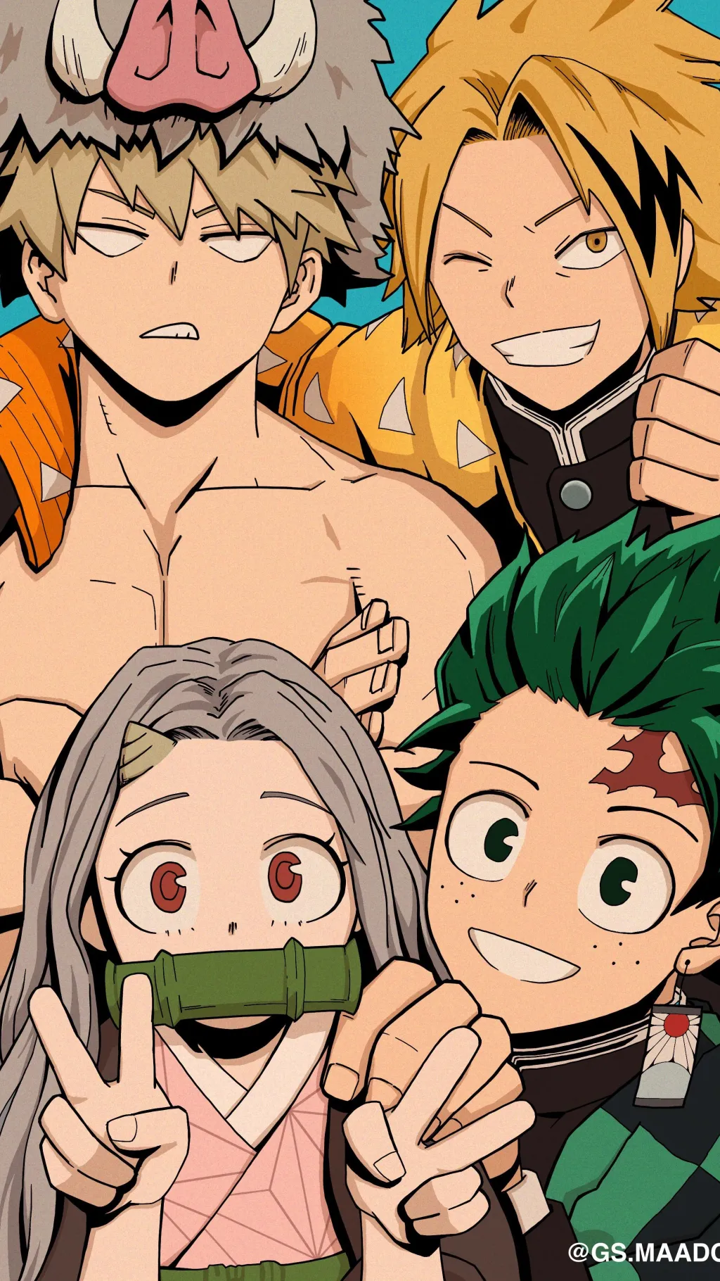 ai character: MHA x KNY <3 background