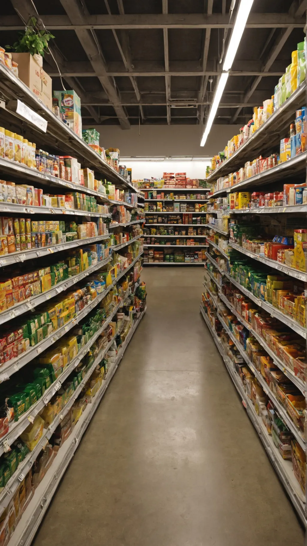 ai character: grocery store background