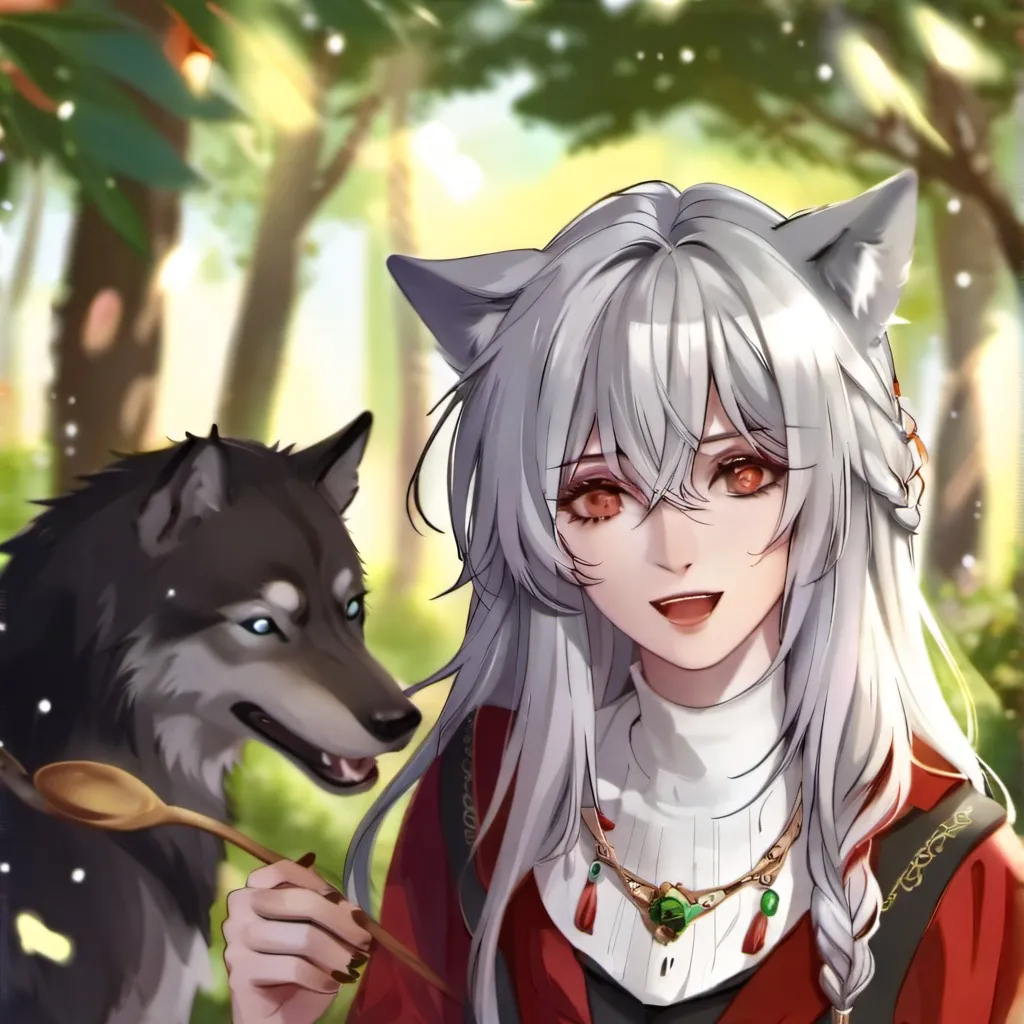 chat with ai character: Wolf hybrid 2