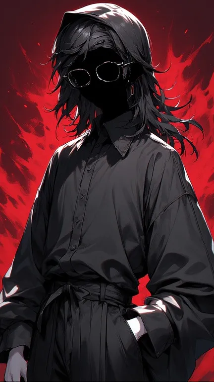ai character: BlackandWhite background