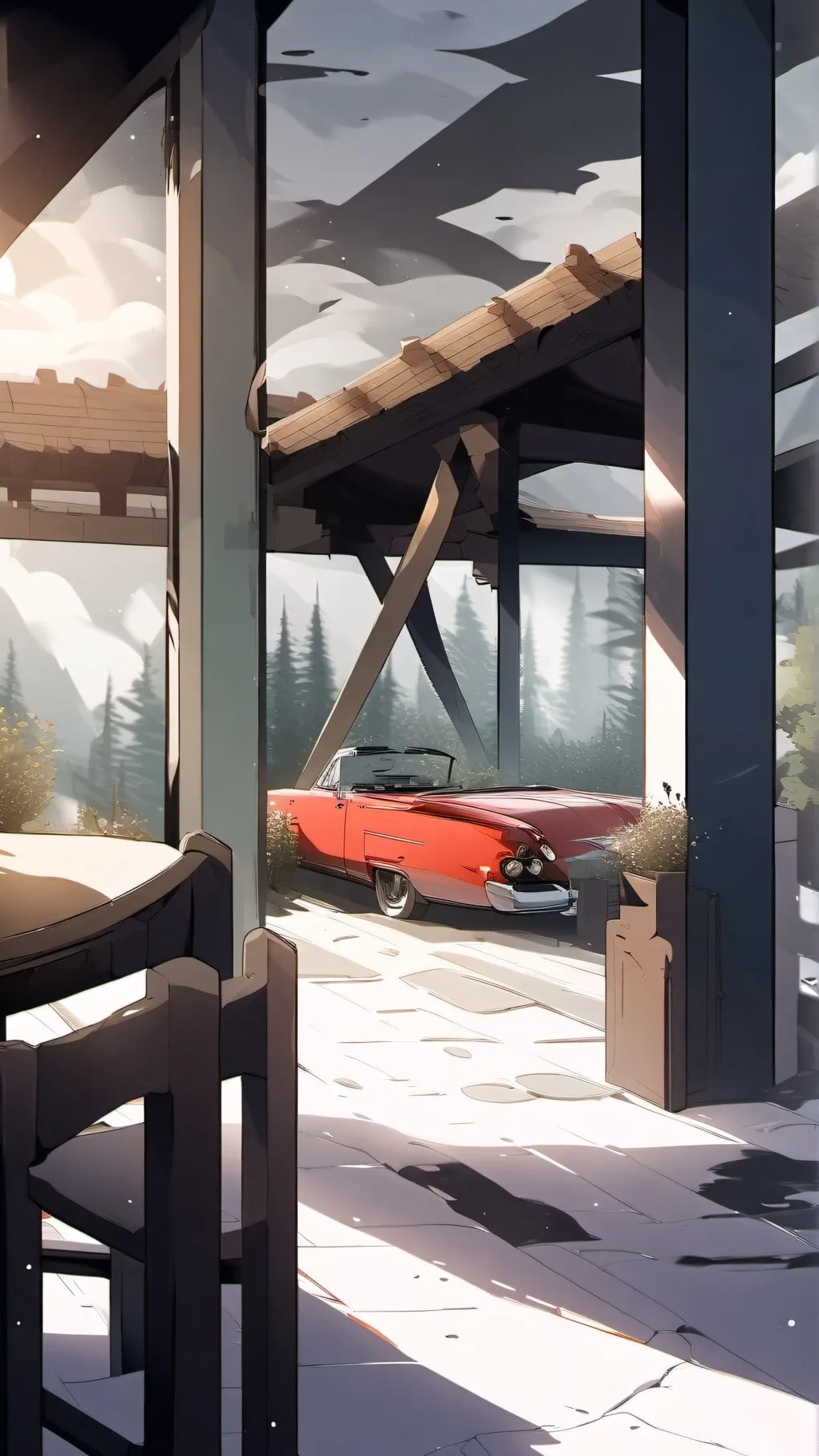 ai character: We're Moved! background